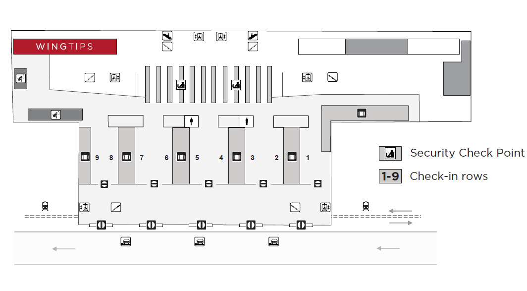Location Wingtips Lounge JFK